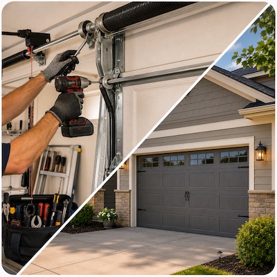 Garage door repair technician